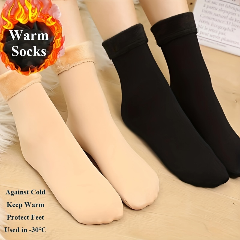 Fleece Thickened Thermal Socks Fall Winter Warm Comfortable - Temu