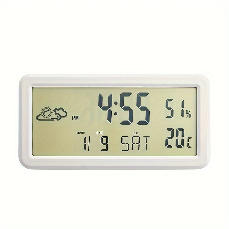 1pc Orologio Parete Digitale Lcd, Grande Display Orologio Parete E Supporto  Tavolo Funzioni Calendario, Allarme, Settimana E Temperatura Decorazione  Casa (batteria Esclusa) - Casa E Cucina - Temu Italy