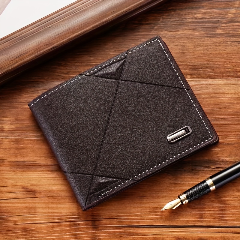 Men's Soft PU Leather Short Wallet with Card Slots