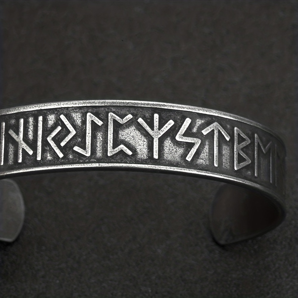 Men's Titanium Steel Bangle, Retro Open Bangle Gift