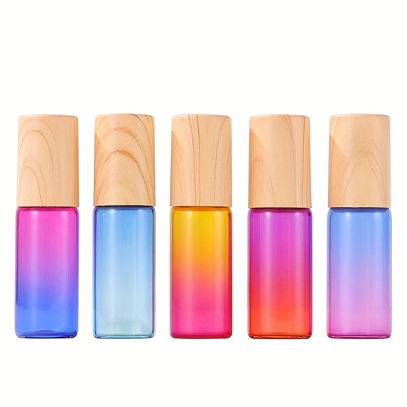 Gradient Ball Bouteille 5pcs 5ml Verre Épais Huile Essentielle