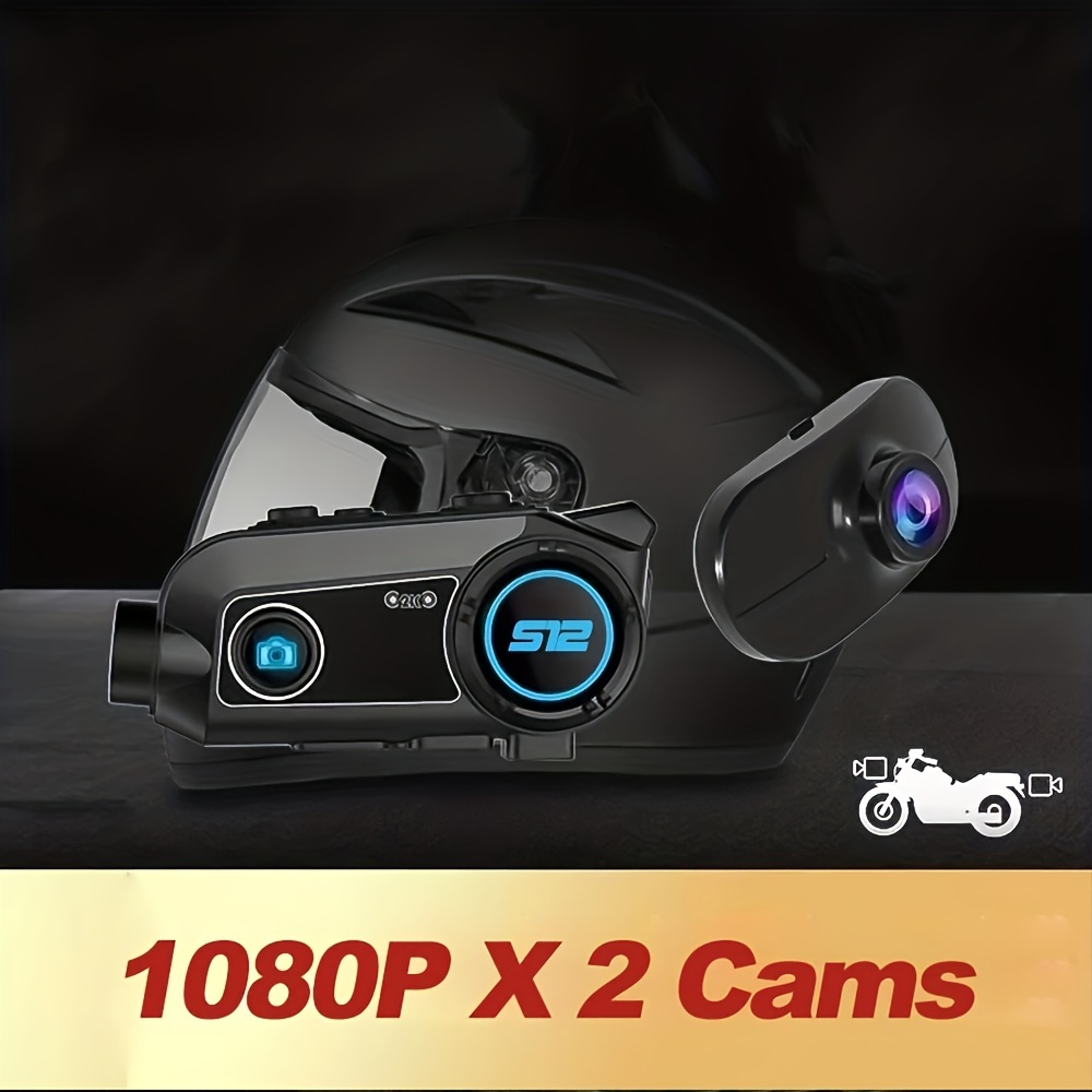 Scsetc S12 Motorcycle Wireless Headset With Camera Motorbike