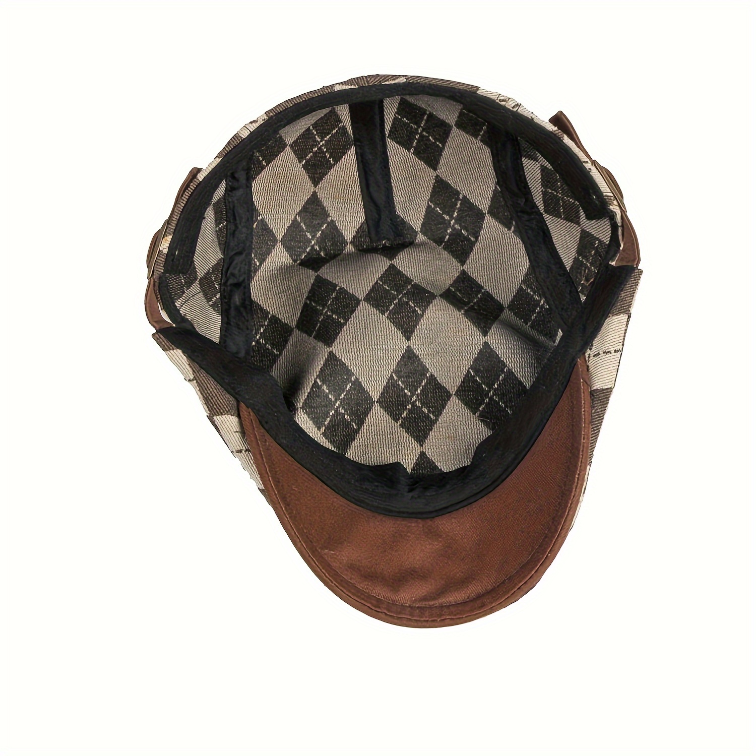 Retro Plaid Short Brim British Casual Painter Hat Women's