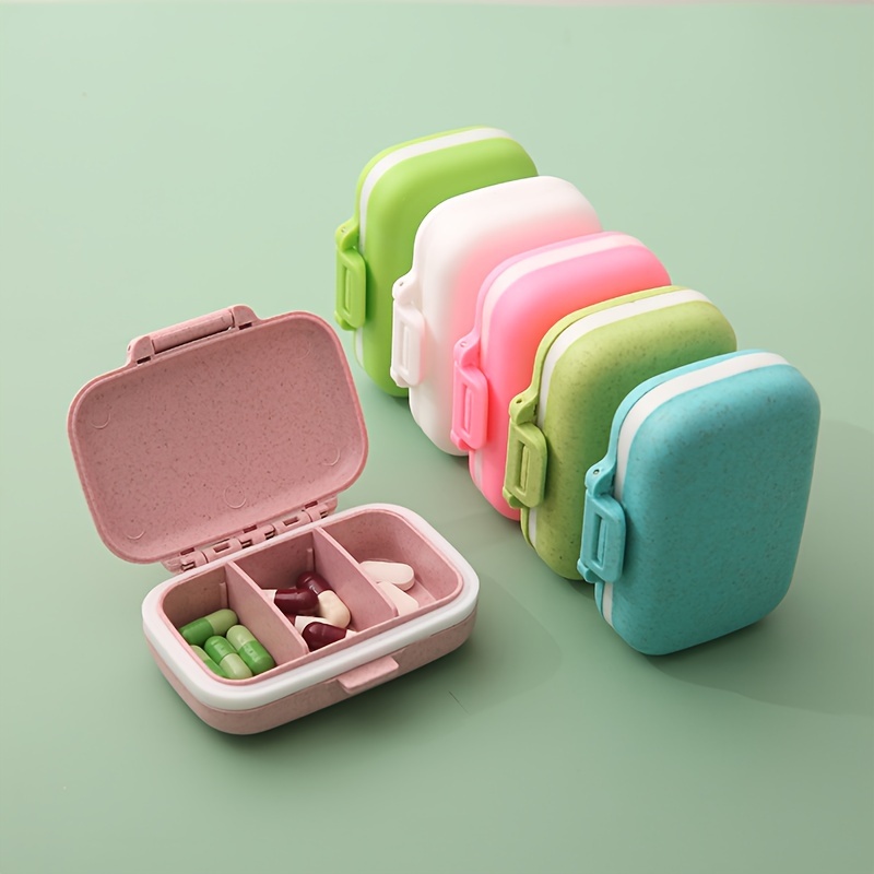 Stylish Pill Box with 3 Compartments for Supplements
