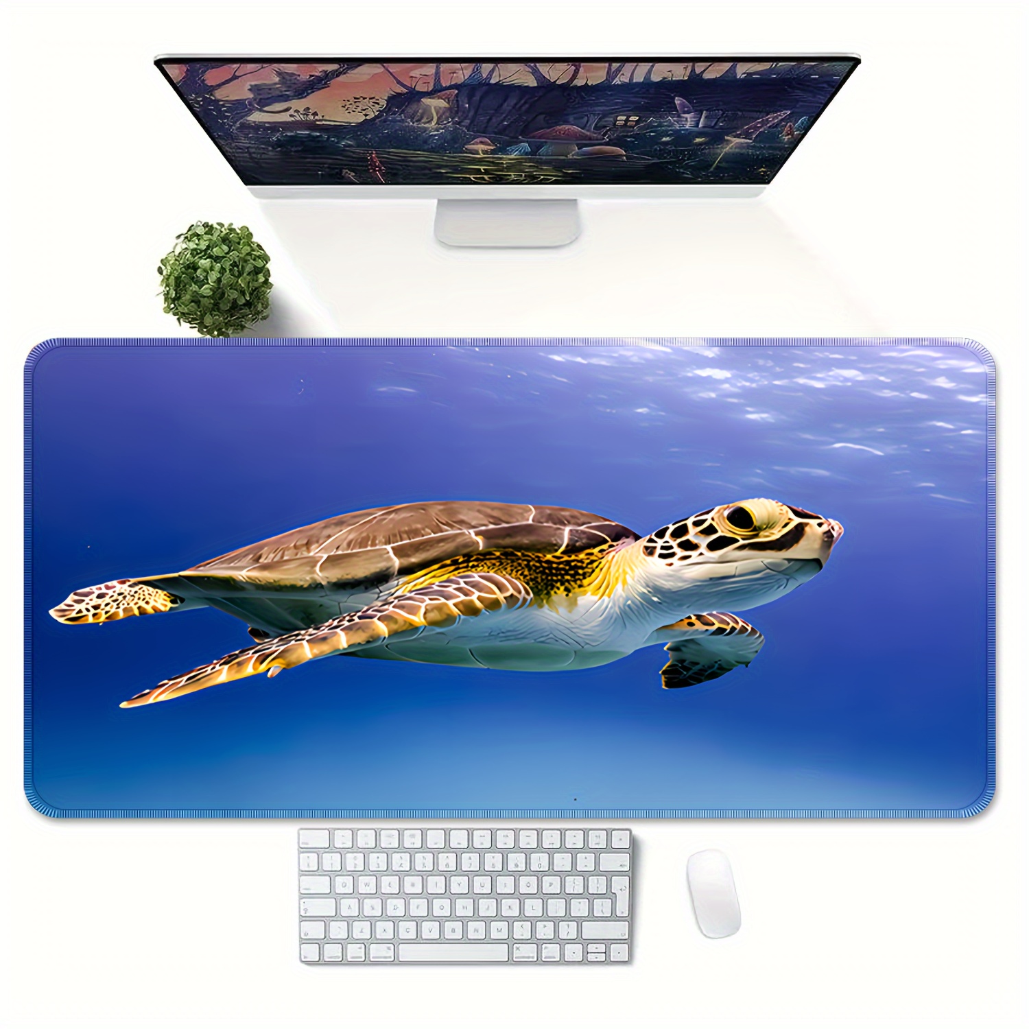 

1 Piece Turtle Underwater World Pattern Mouse Pad, Gaming Mouse Pad, Natural Non-slip Rubber Base, Waterproof Gamer Keyboard Pad, Specially Designed Mouse Pad For Gamers Office And Home