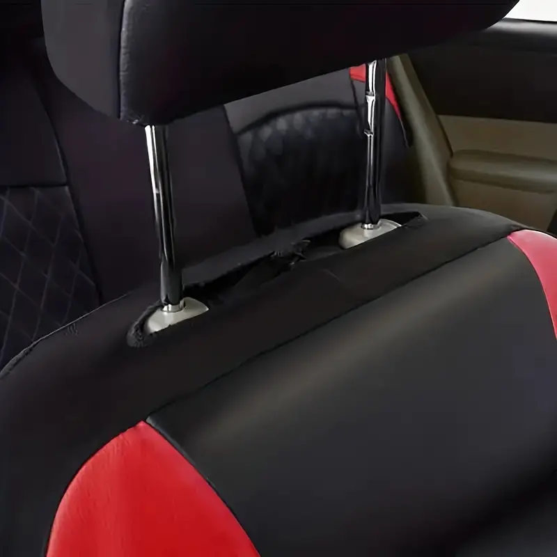 ELUTO 5 Sitze Universal Autositzbezug Luxus PU Leder Sitzkissen Vollbezug  (Weiß, 11 Stück) Agito