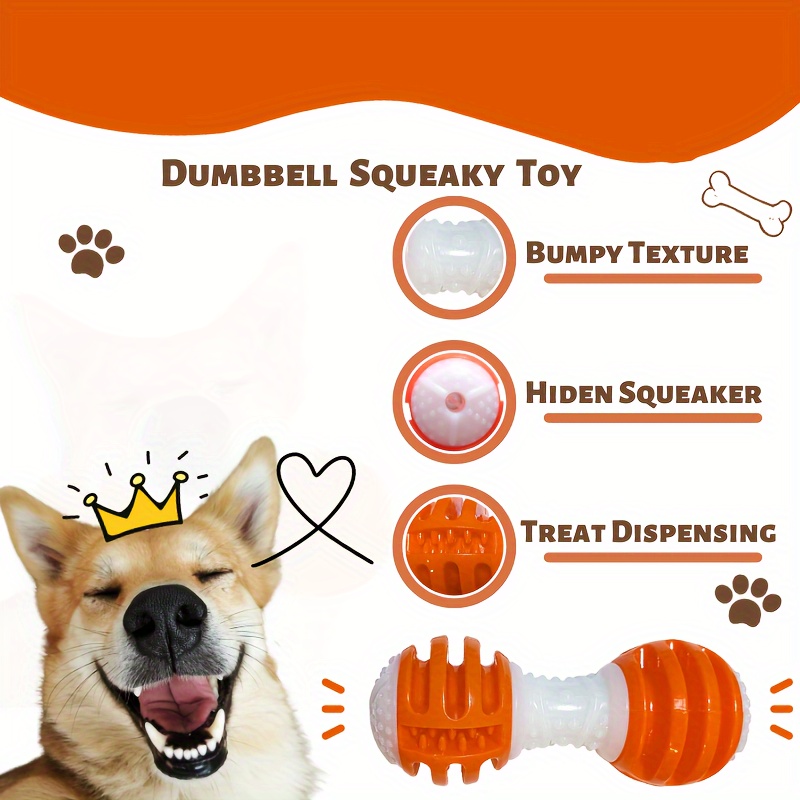 Dog Chew Toys | Treat Dispensing Dog Toys - Dumbbell