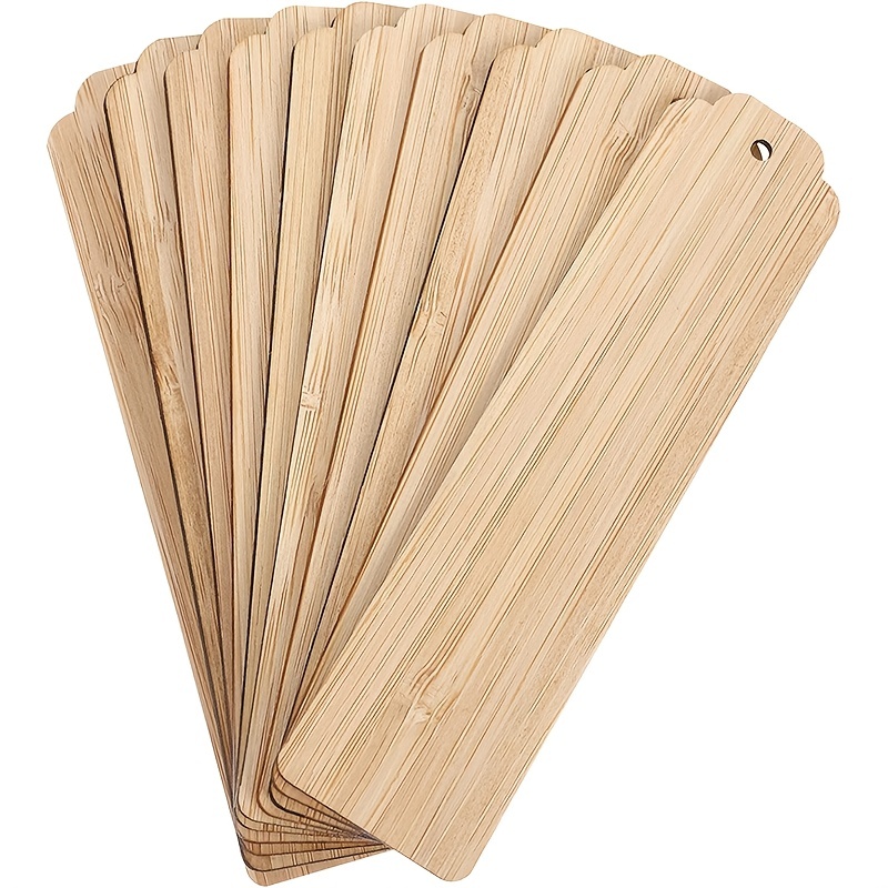 Wood Blank Bookmarks Diy Wooden Craft Bookmark Wood Tags - Temu