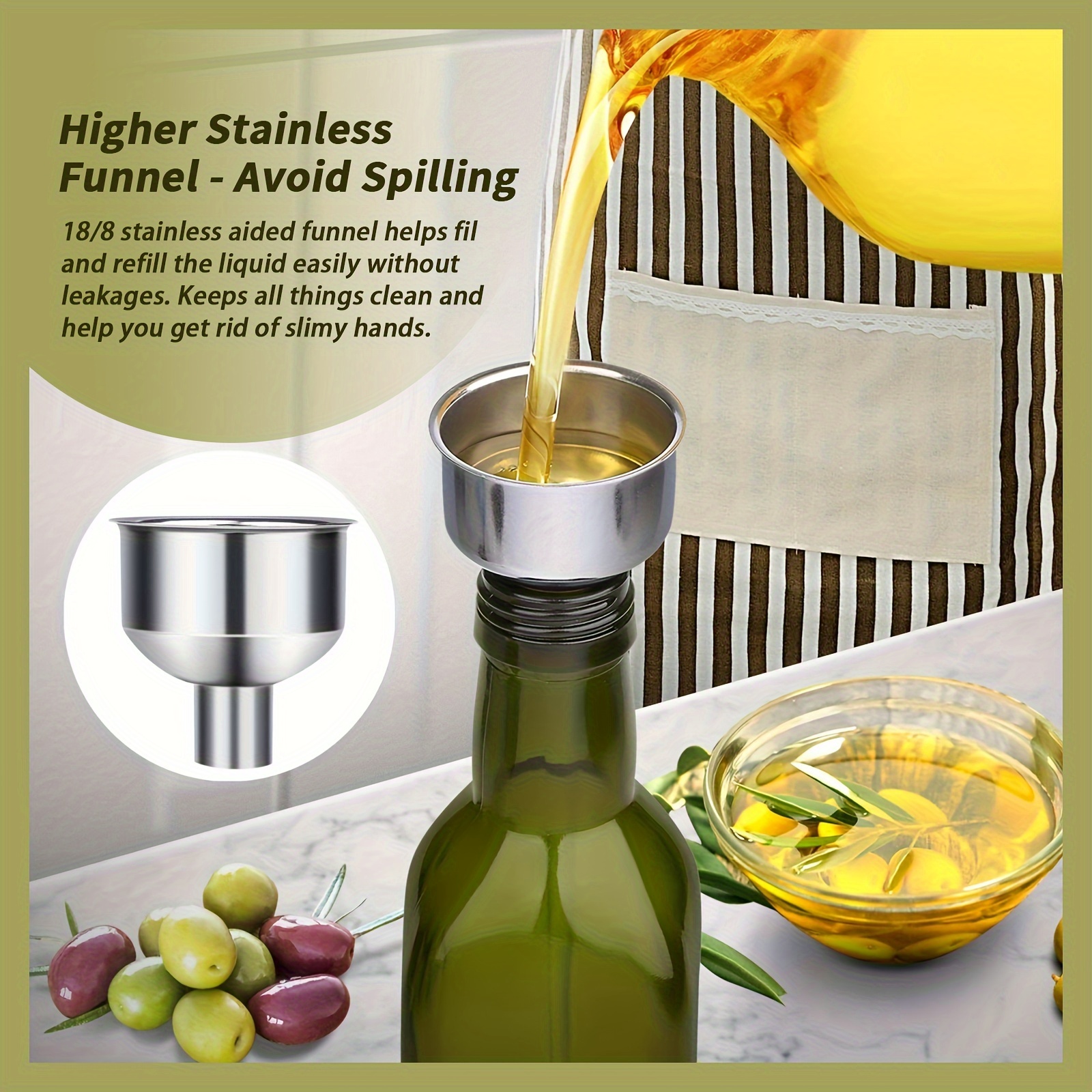 1pcs 500ml Oil Bottle Glass Olive Oil Dispenser Bottle Glass