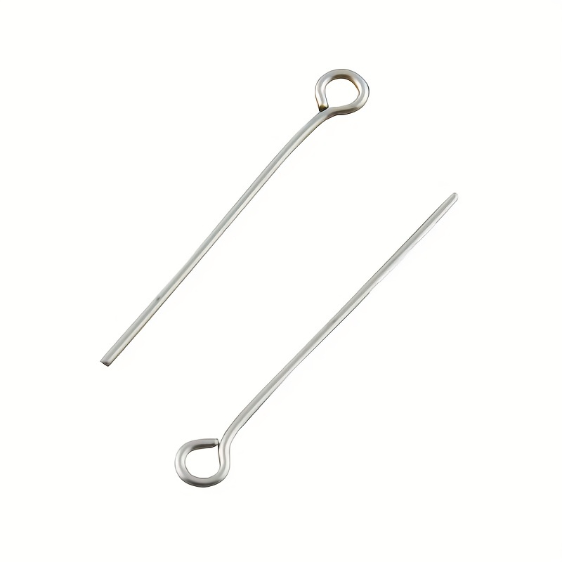 100pcs 304 stainless steel nine needle 9 shape head pins eye pins for diy bracelet necklace earring pendant jewelry making