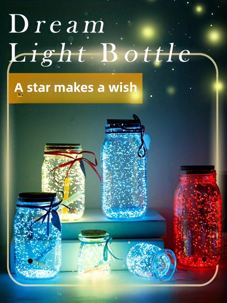 Luminous Sand Diy Storage Bottle Glow in the dark Glass - Temu