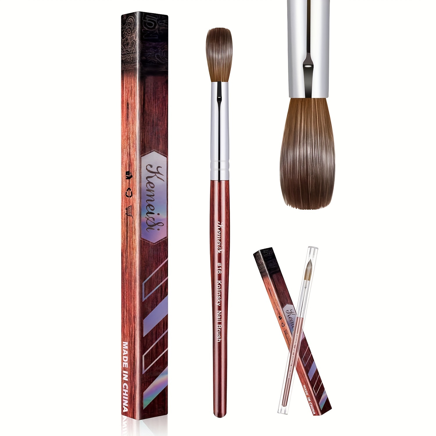 Nail Painting Tools Manicure Brush, Light Pen Flat Pen Nail Brush Gel Pen, Reusable Acrylic Gel Extension Pen