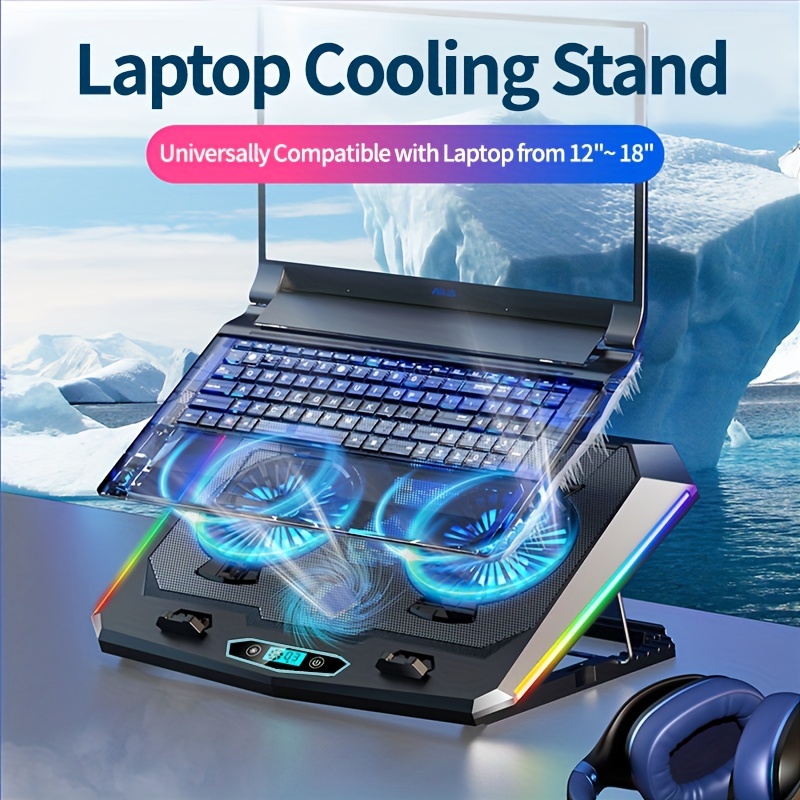 Cooling Pad Laptop 5 Ventole Led Silenziose 6 Velocità Vento - Temu Italy