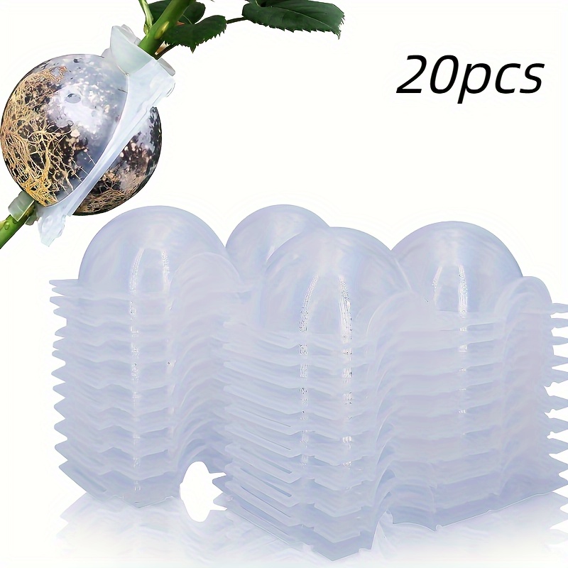 

10/20pcs Plant Root Grow Box, Reusable No Damage High Pressure Breeding Ball Plant Root Grafting Device Box For Plant Quick Breeding Air Layered Pods