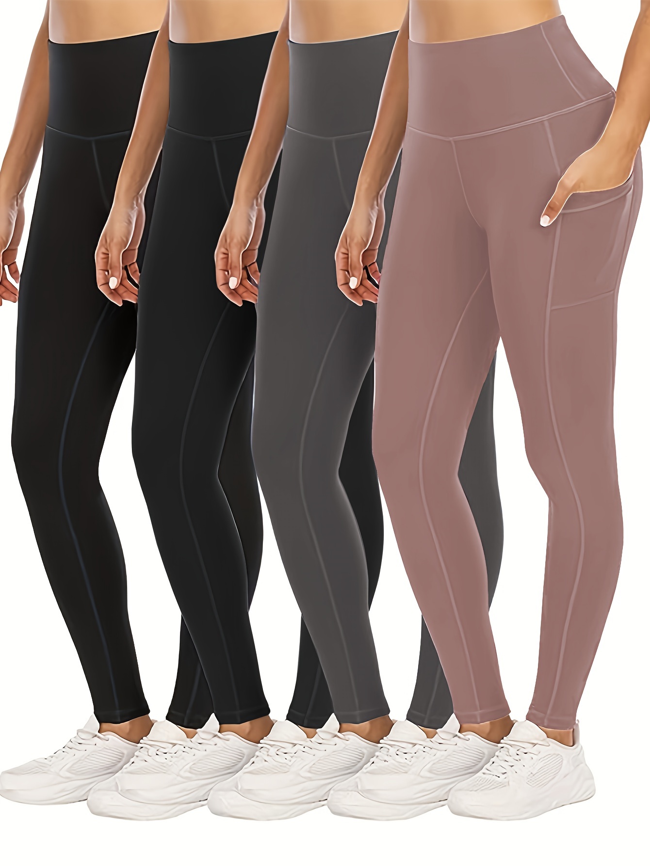 Colorfulkoala Womens High Waisted Tummy Control Workout Leggings 7/8 Length  Ultra Soft Yoga Pants 25