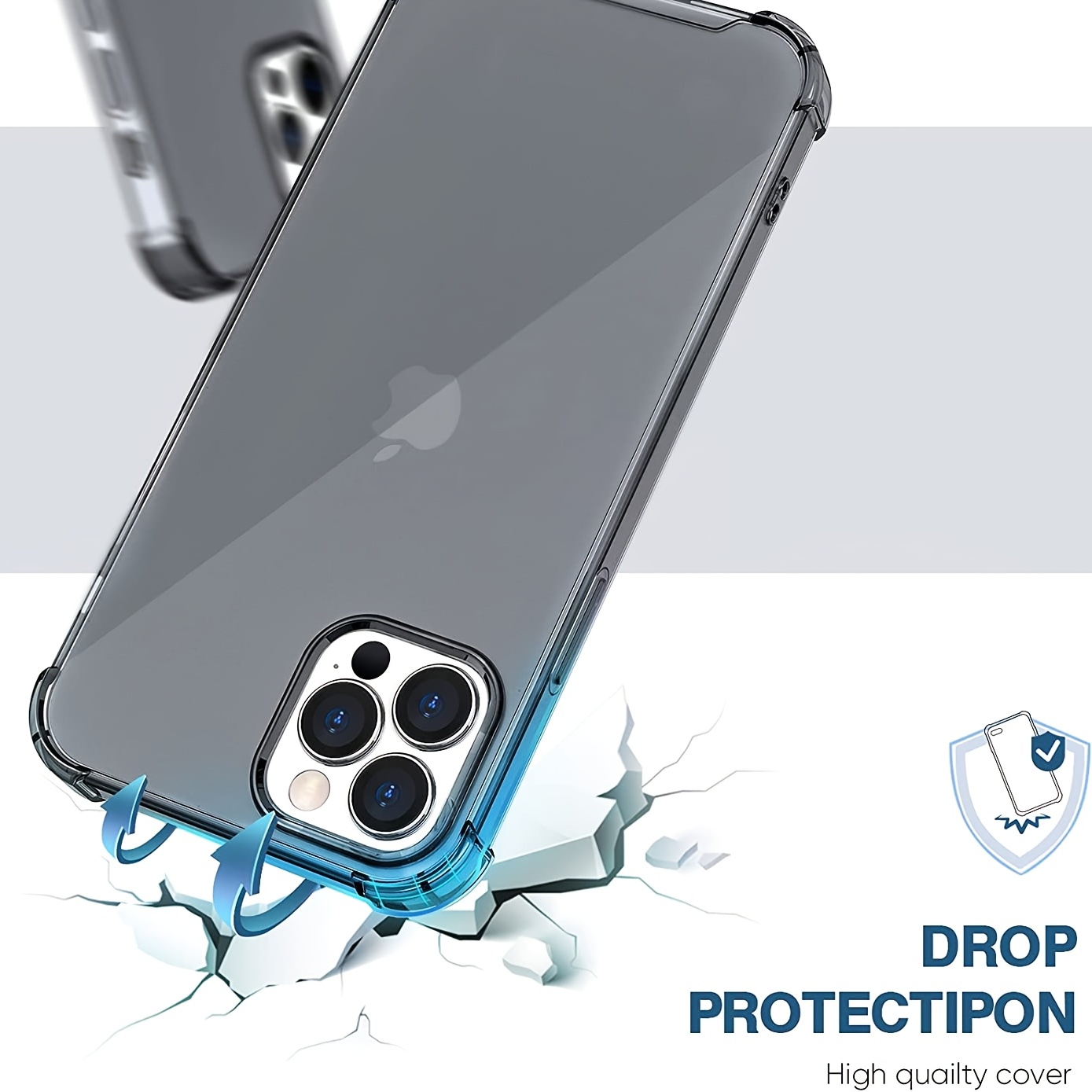 ORIbox Case Compatible with iPhone Xs Max Case, Heavy Duty Shockproof Anti-fall Clear Case