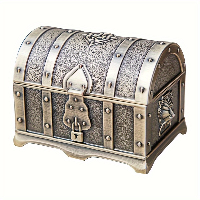 Vintage Heart Shape Retro Jewelry Box Small - Temu