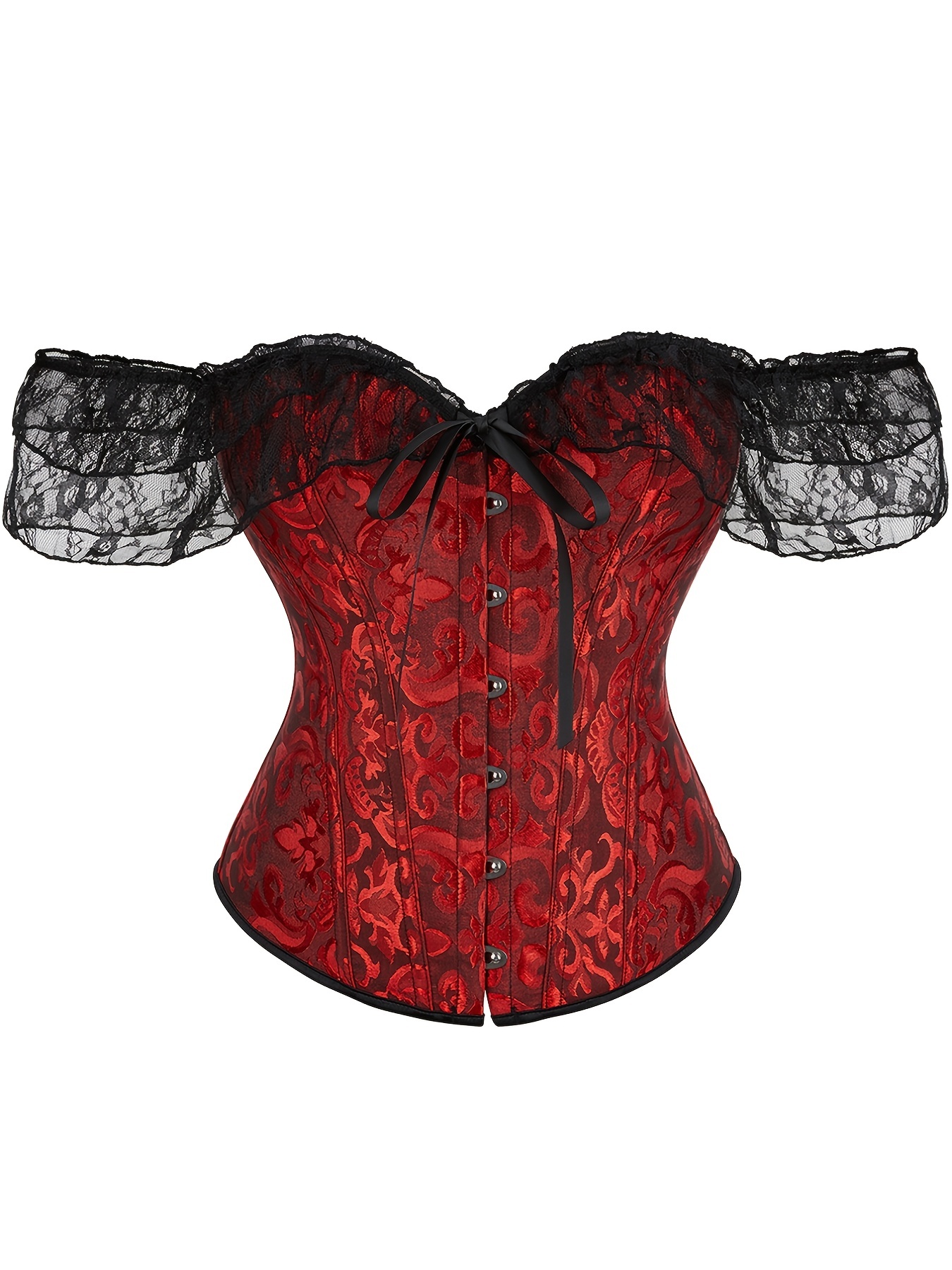  Black And Red Corset For Women - Bustier Shapewear