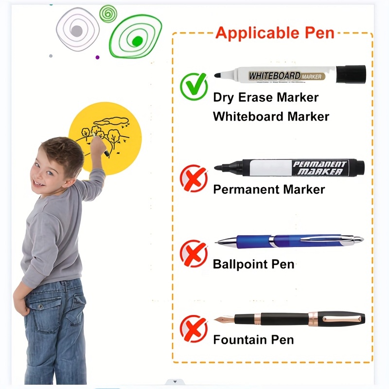 Colorful Dry Erase Removable Round Whiteboard Marker - Temu