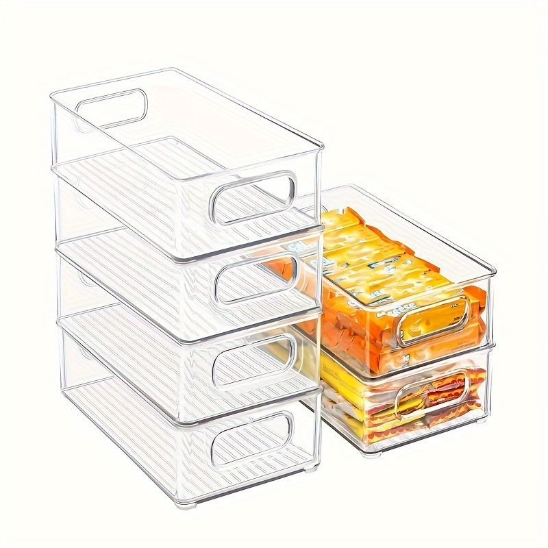Refrigerator Organizer Bins Clear Plastic Pantry Organizer - Temu