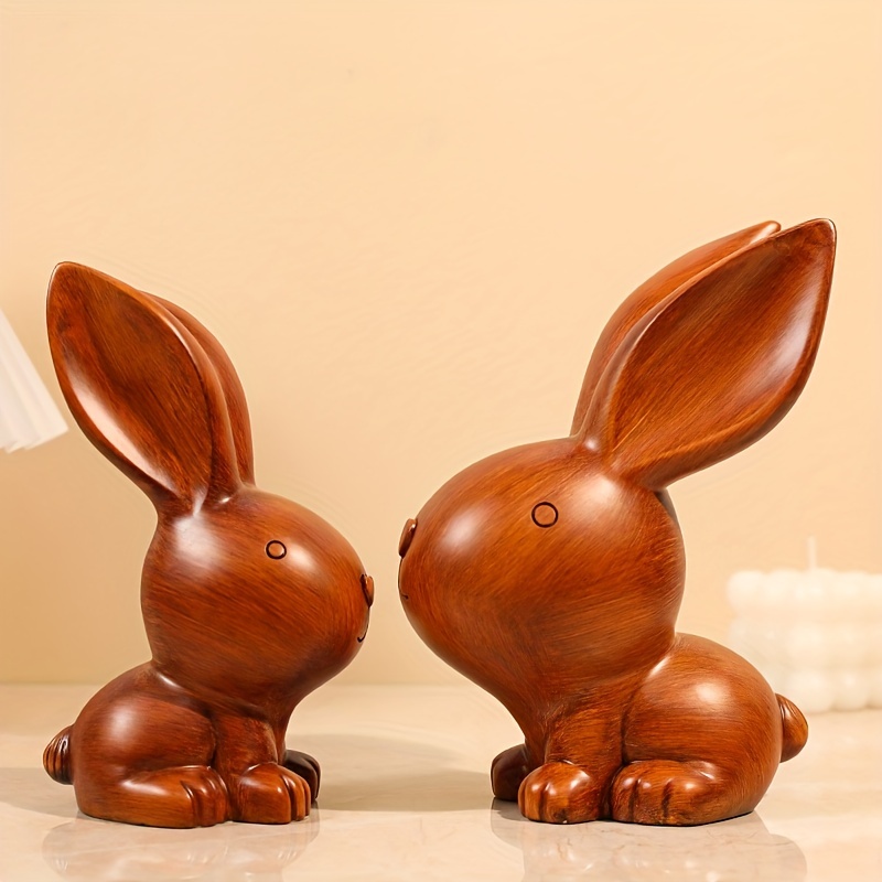 Modern Creative Resin Rabbit Statue Nordic Home Garden Decoration Living  Room Ornaments Animal Figurines Large Scale Handicraft