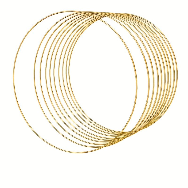 PEPRMROE Peprmroe 10 Pcs 5 Inch Gold Metal Rings Hoops Macrame Ring For  Dream Catchers And Crafts (Gold, 5Inch)