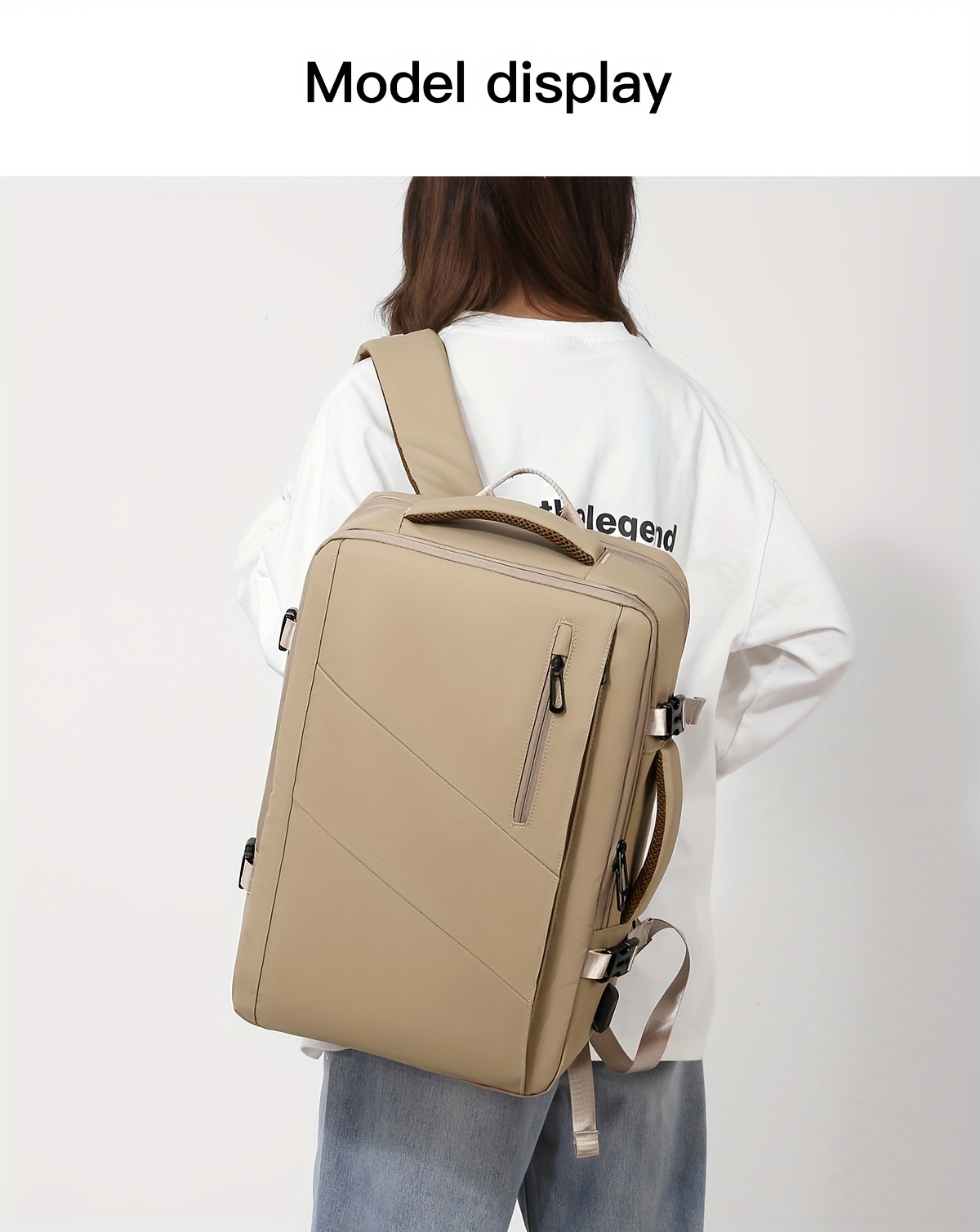 Mochila de viaje multifuncional para aventuras al aire libre, bolso de mano, mochila de senderismo, equipaje con múltiples bolsillos, gran capacidad, diseño simple y elegante, ideal para viajes de negocios o transporte diario