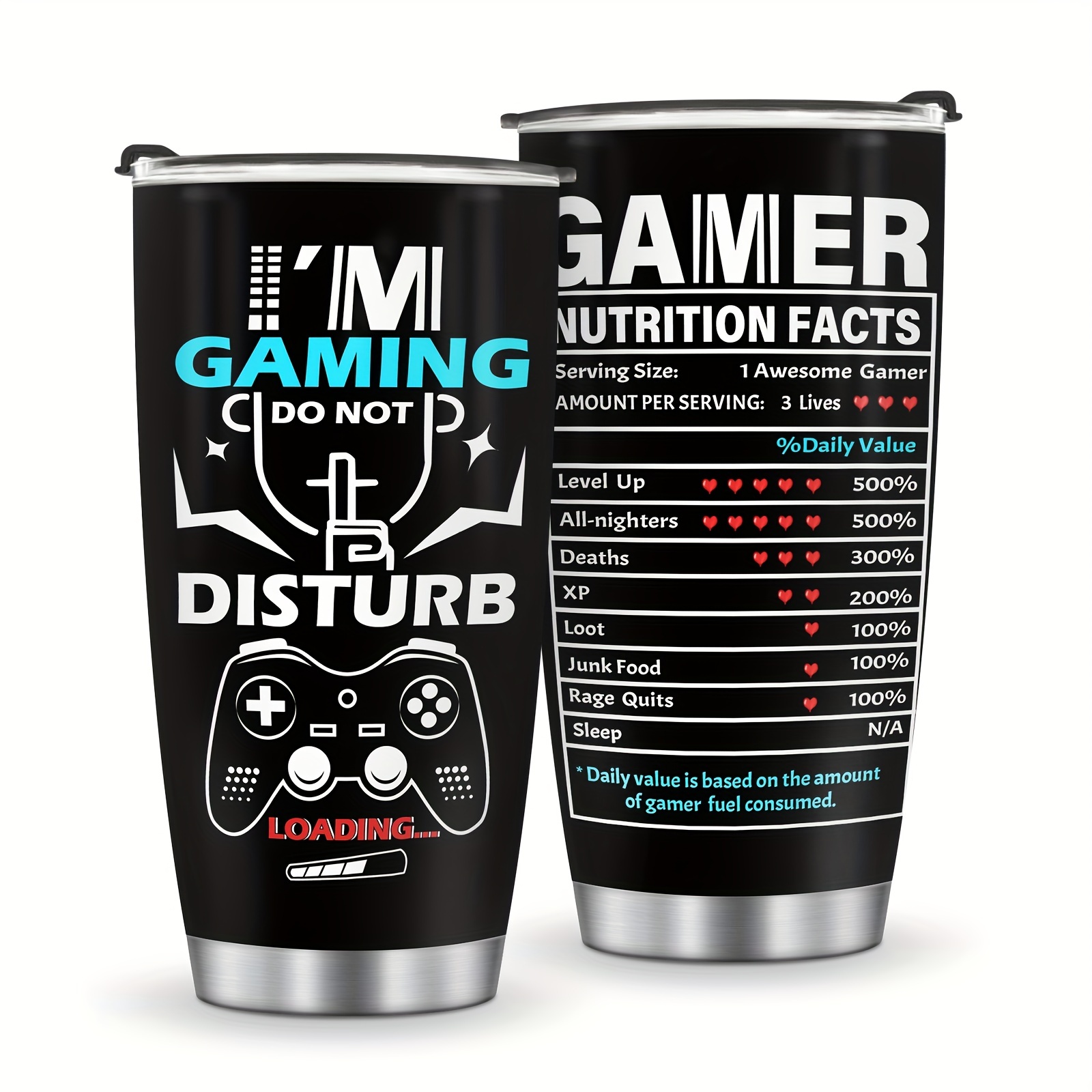 Tumbler For Gamers, Cool Gamer Gifts For Men Teen Boys Girls Boyfriend, Gaming  Gifts, Gamer Gift Ideas, Game Cups For Hot & Cold Drinks,gifts For Game  Lovers Stainless Steel Tumbler With Lid