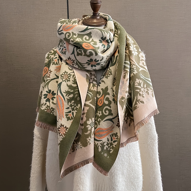 Shawl Scarf - Fashion Ladies New Scarf Printing Shawl Warm Dual