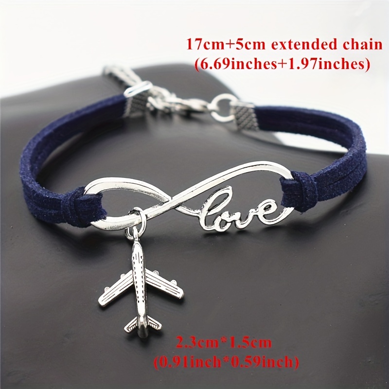 Airplane on sale bracelet leather