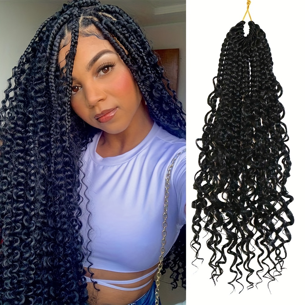 Bohemian Ombre Box Braids With Curly Wave Ends Perfect For Crochet Braiding  And Micro Bead Hair Extensions From Eco_hair, $7.69