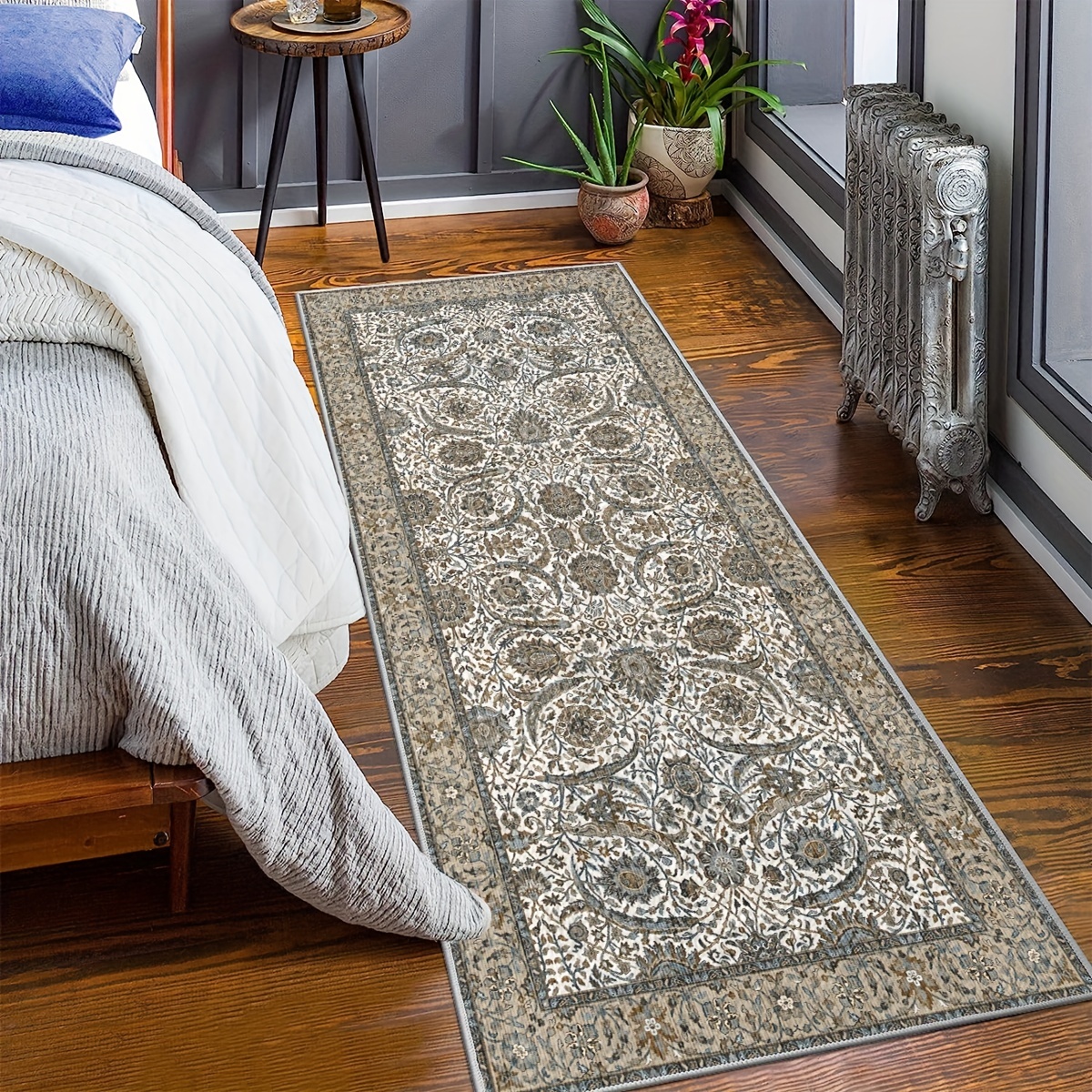 Boho Hallway Runner Soft Non Slip Rug Rubber Backing Bathroom Washable Rug