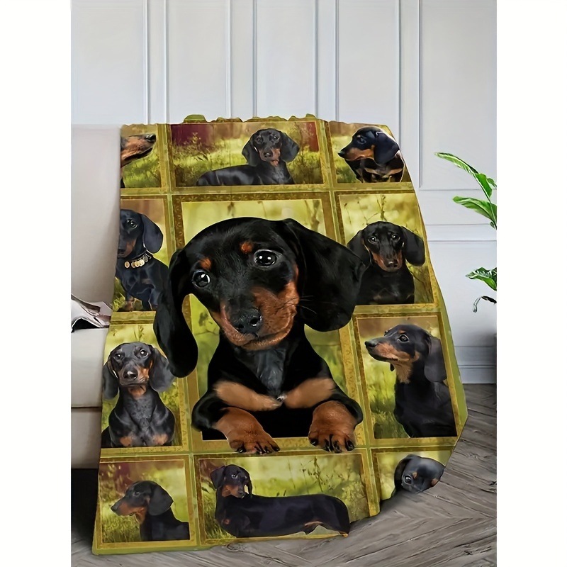 Dachshund print blanket hot sale