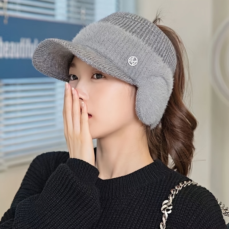 Winter Ear Warmer Baseball Solid Color Coldproof - Temu