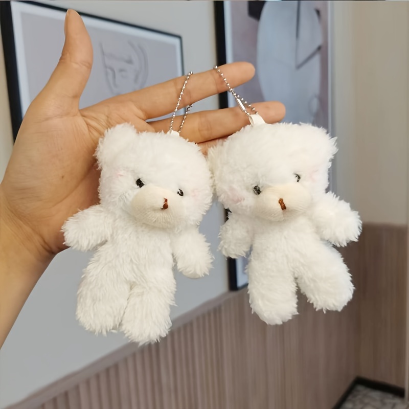 Cute Bear Plush Toy Doll Bag Pendant Small Keychain - Temu