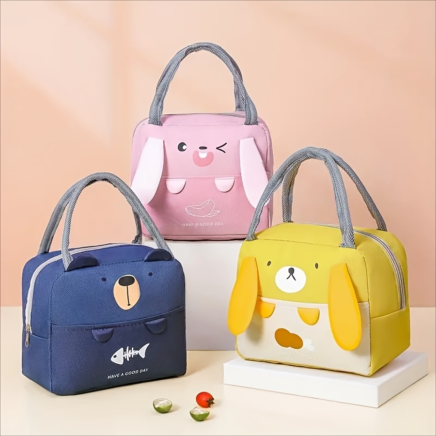 Kawaii Lunch Bag For Girls Picnic Bag 3d Pattern Portable Lunch Box Bag  Kids Large Capacity Thermal Insulation Lunch Bag - Temu