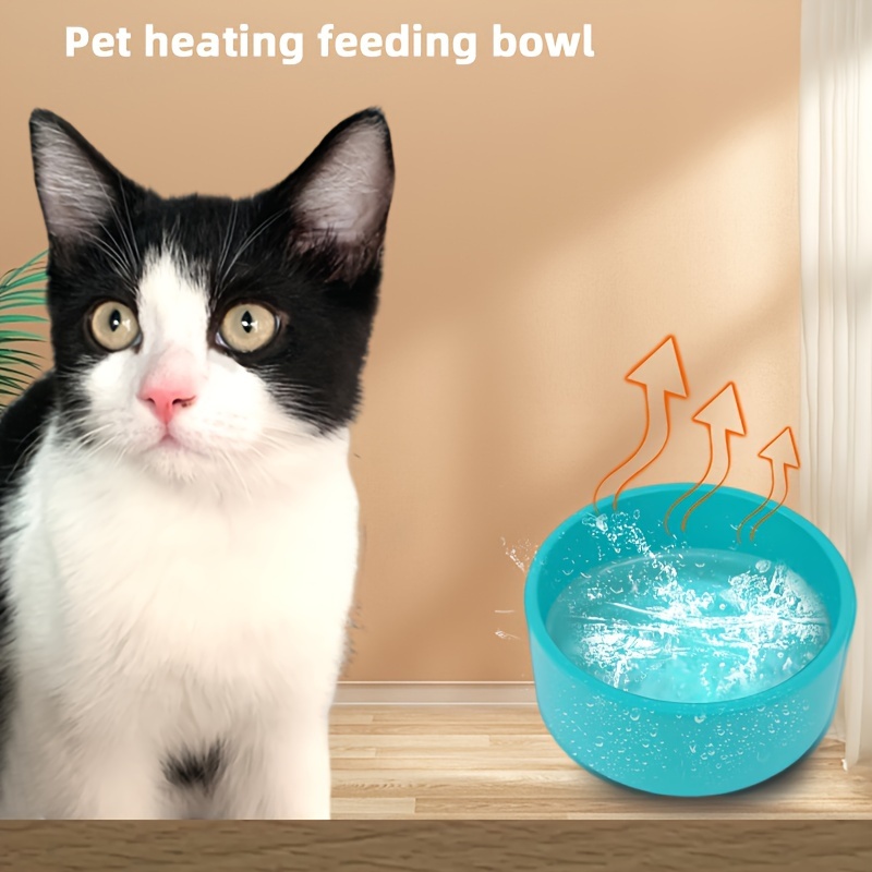 Cat Heating Bowl Plastic Non slip Cat Feeding Bowl Pet Food Temu