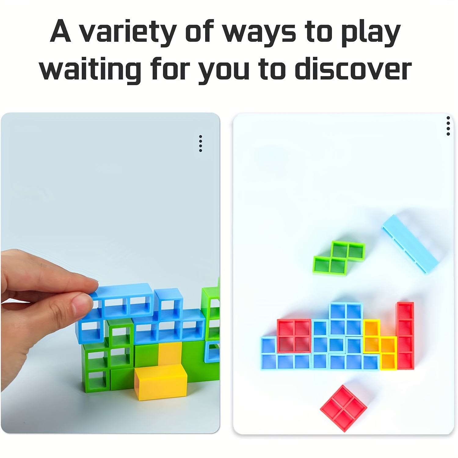 Tower Stacking Building Blocks Balance Game Tower Game Adult Temu