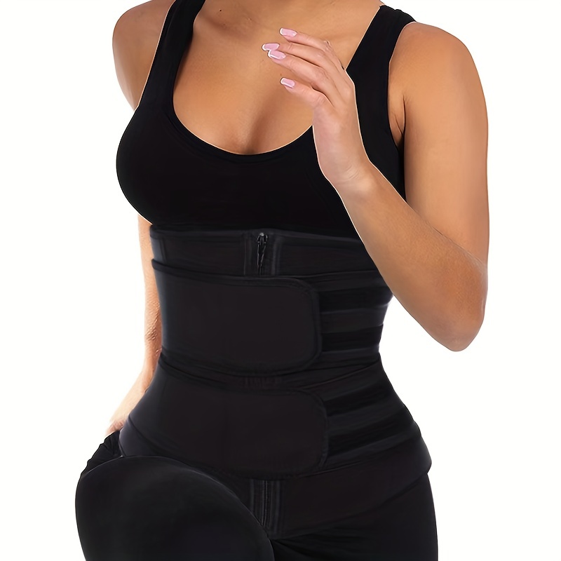 Waist Trainer Trimmer Belt Tummy Control Zipper Compression - Temu