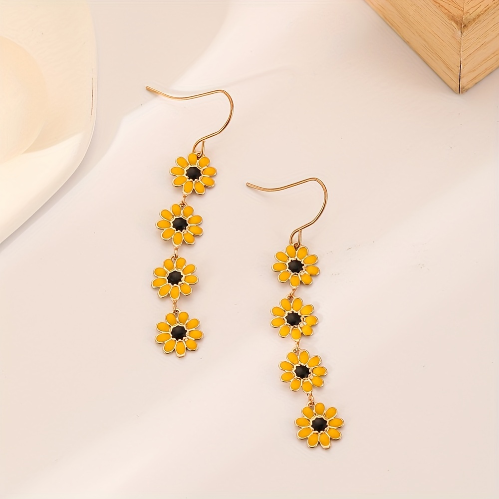 Dangle sunflower deals earrings