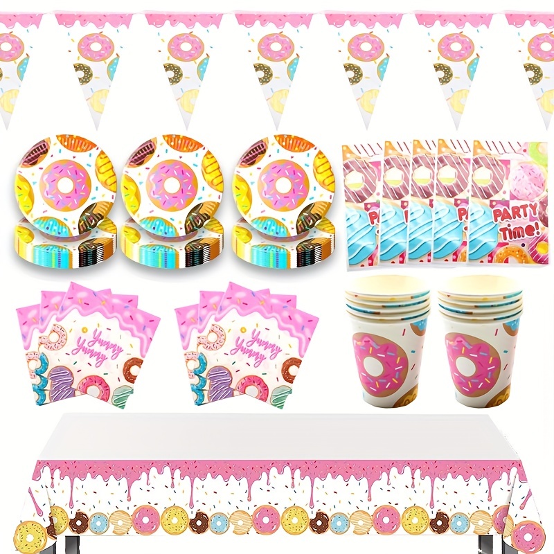 Donut Sprinkle Baby Shower Decorations Boy Girl Donuts Party Supplies  Sprinkled with Love Banner 