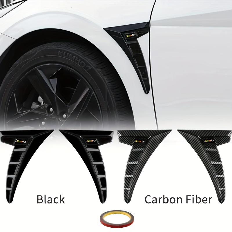 Car Fender Covers Wing Stickers Exterior Trim With Double-Sided Adhesive  Tapes