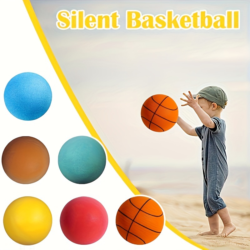  MIGIAN Pelota de baloncesto silenciosa, pelota de entrenamiento  para interiores, bola de espuma de alta densidad sin recubrimiento, suave,  flexible, ligera, fácil de agarrar, bola silenciosa para diversas  actividades en interiores (