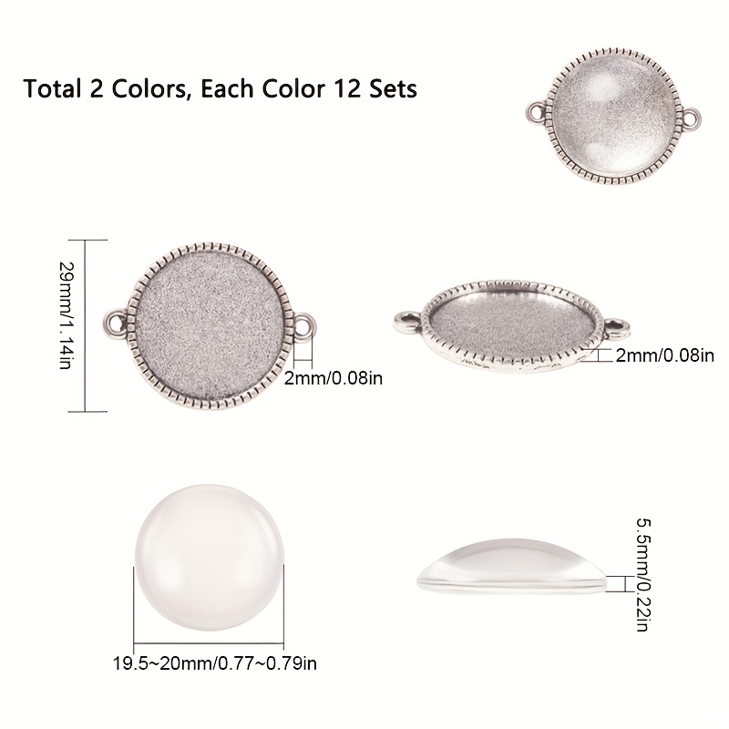 25mm Glass Cabochon round Clear Cabochons Bezel Domes DIY Jewelry Pendant  Bracelet Necklaces.