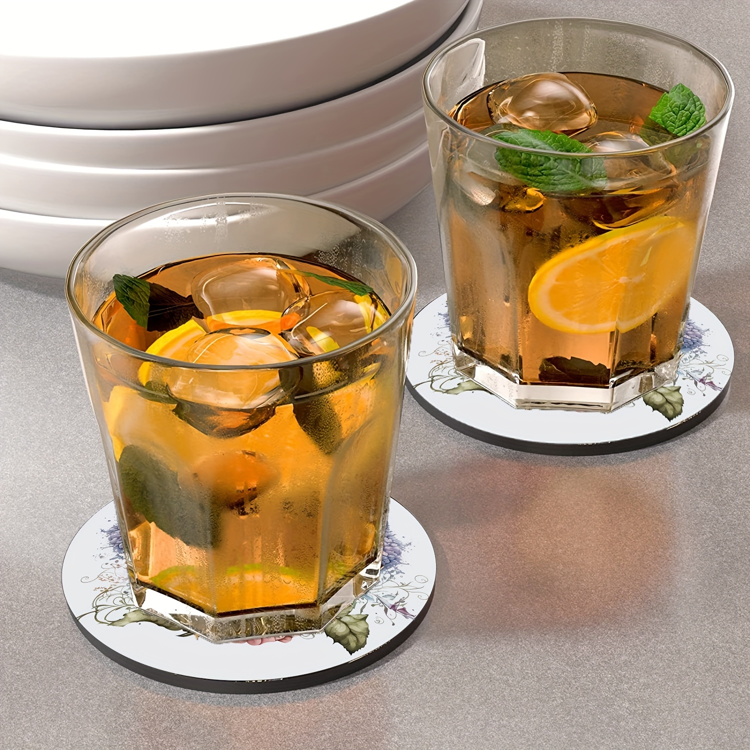 Vintage Butterfly Floral Coasters Drinks Round Absorbent Temu Australia