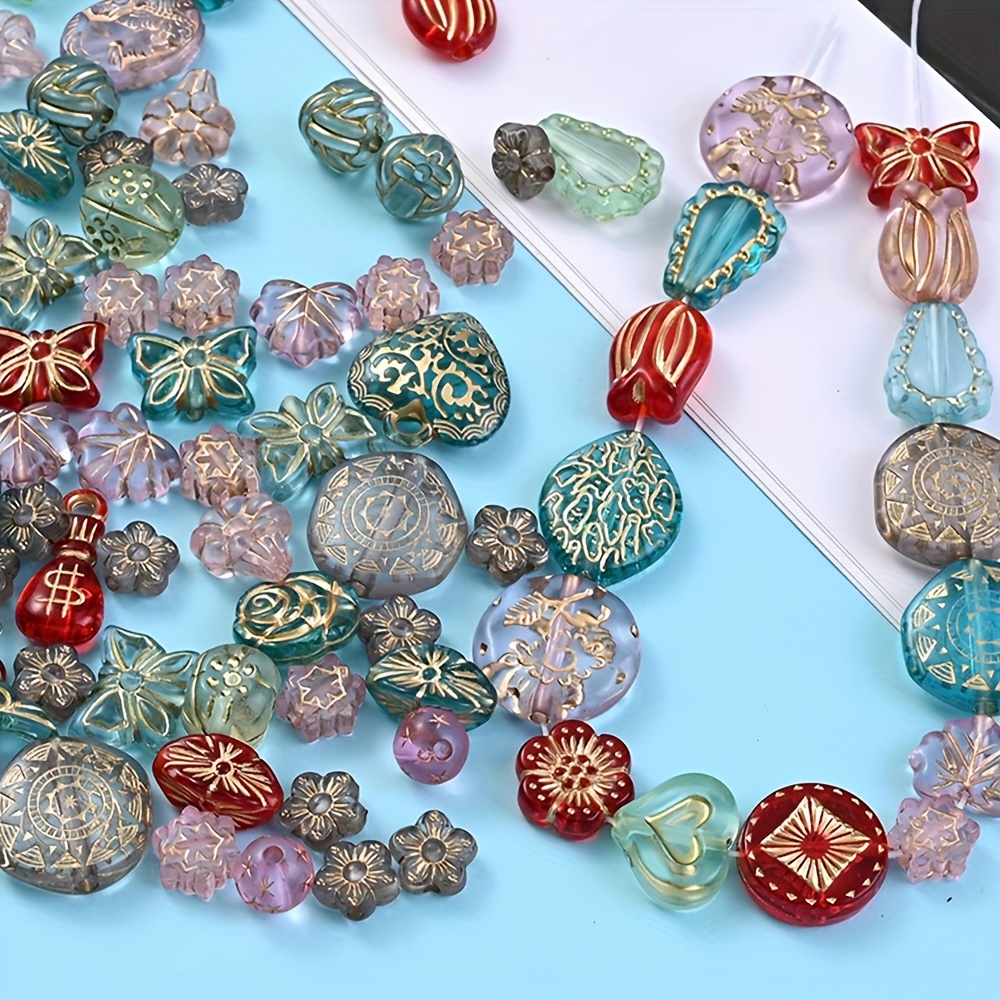 60 Pcs Glow in the Dark Glass Beads, 12mm Assorted European Lampwork Beads, Mermaid  Beads for Jewelry Making, Bracelets, Ocean Blue Beads 