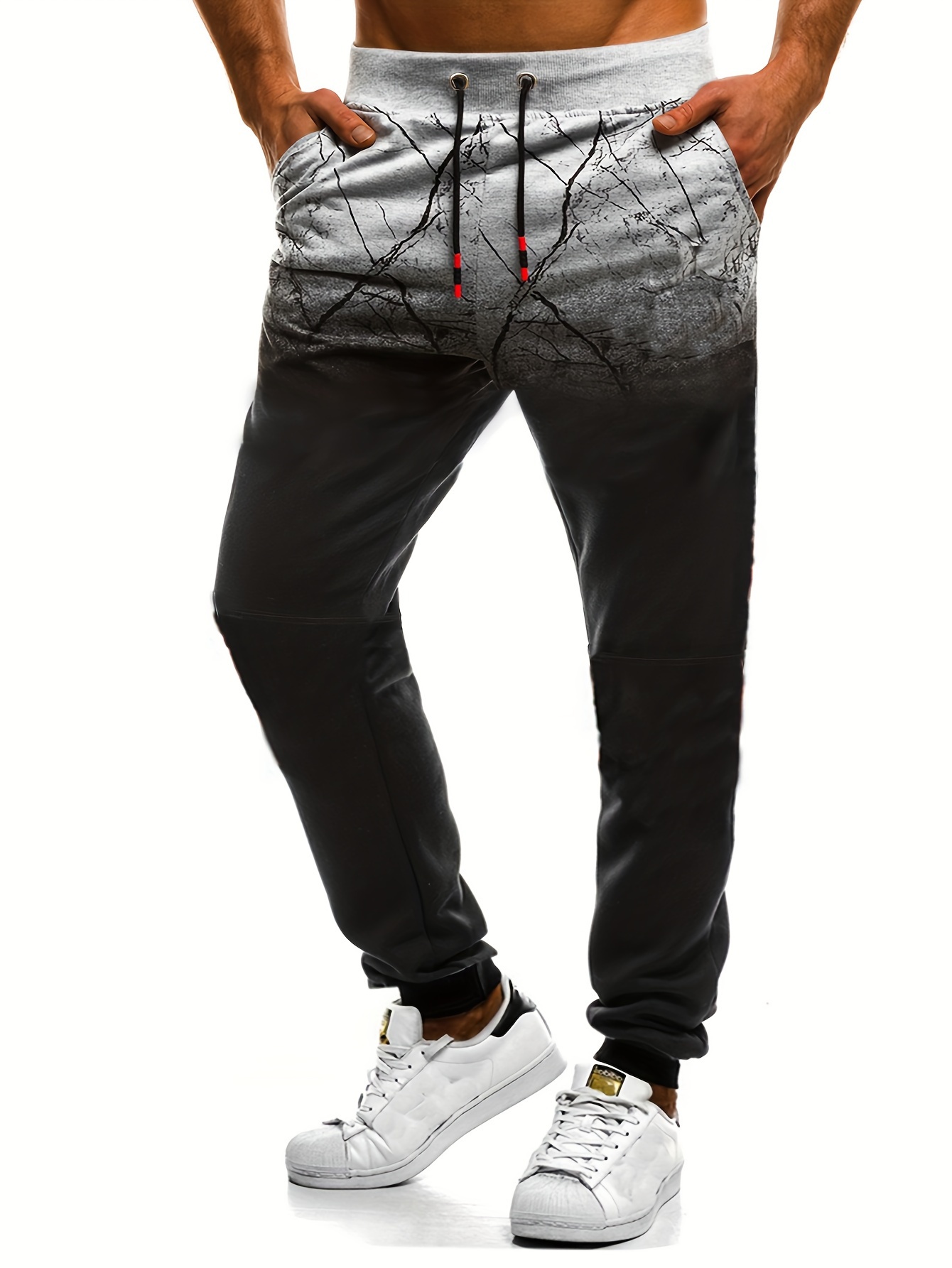 Men's Casual Pocket Joggers Drawstring Long Sports Pants - Temu