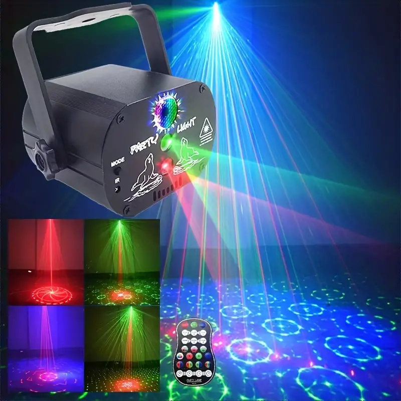 1pc Lumières De Fête De Scène DJ Disco, Lumière Laser Activée Par Le Son  LED, Projecteur Stroboscopique Flash RVB Avec Télécommande, Pour Les  Décorati