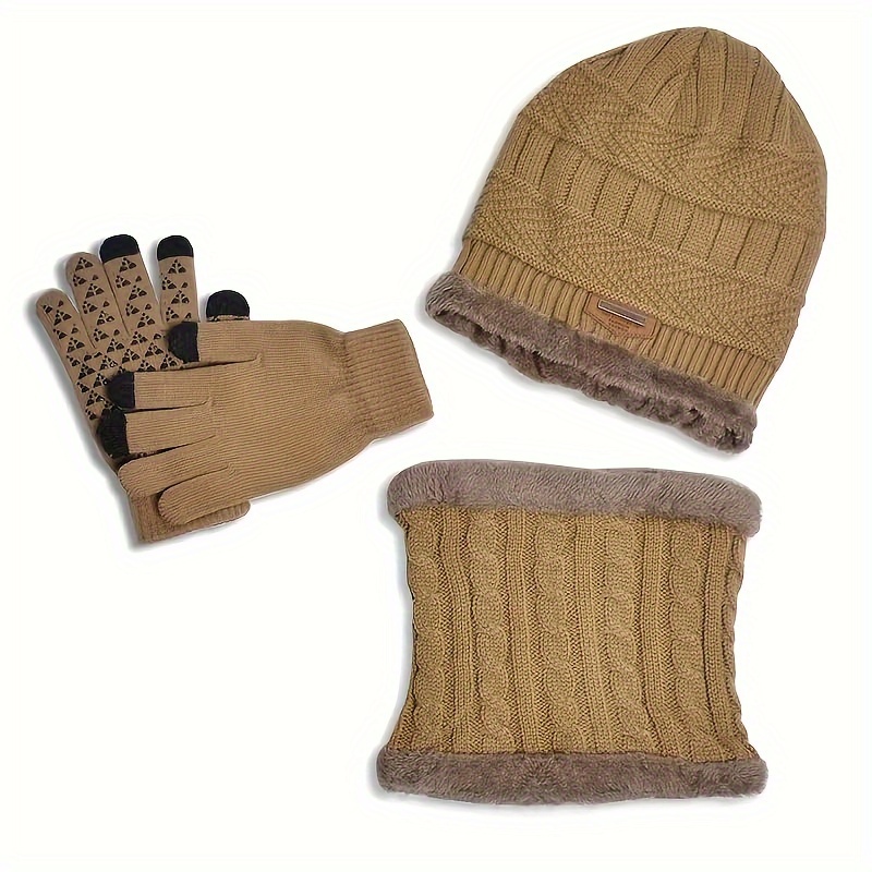 2pcs 1pair Bonnet D hiver Enfants Cache cou Gants Gar ons Temu