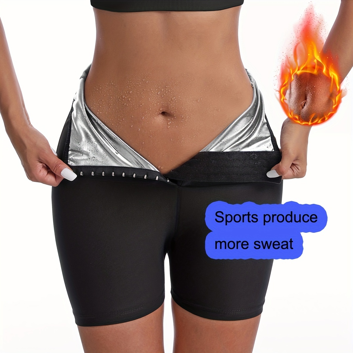 Sauna Sweat Pants For Women, High Waist Slimming Pants, Waist Trainer,  Workout Exercise Body Shaper